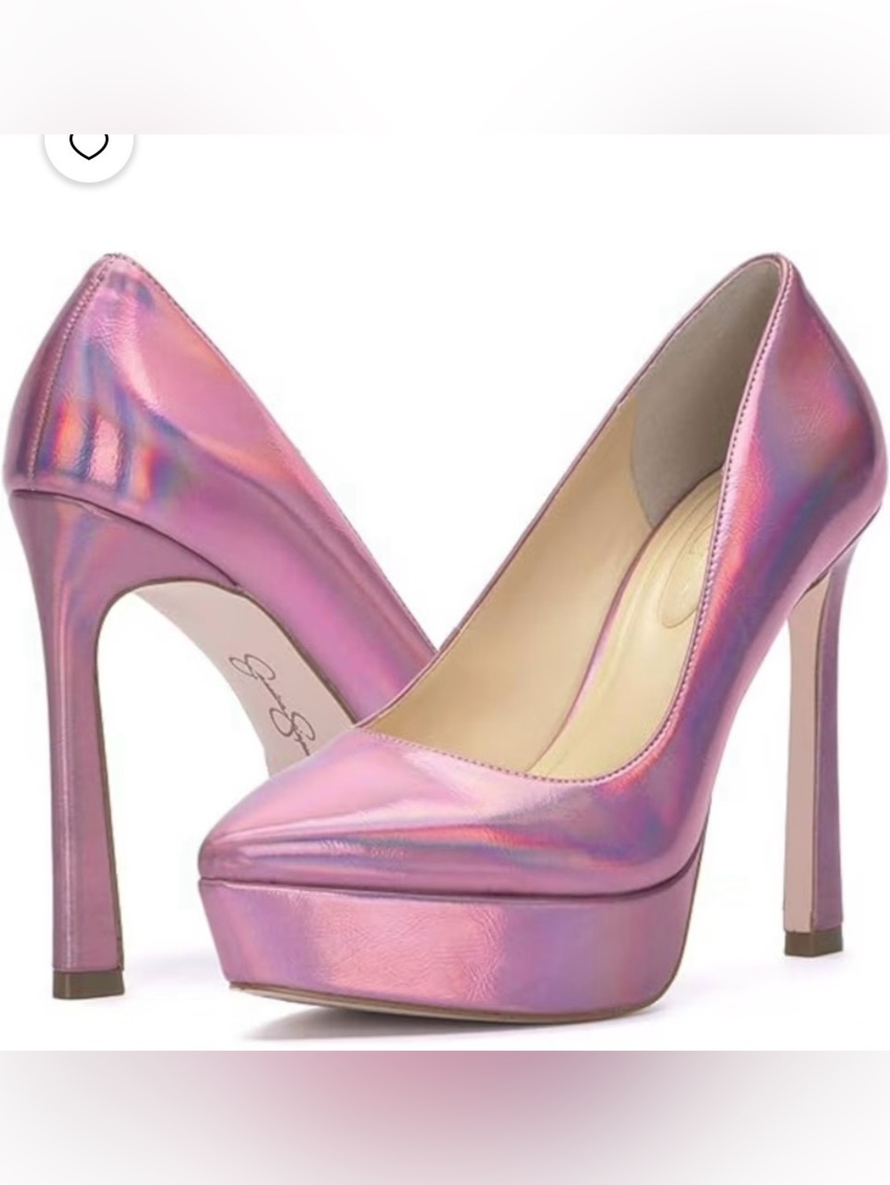 JESSICA SIMPSON Womens Pink 1" Platform Jariah Platform Slip On Pumps sz 11